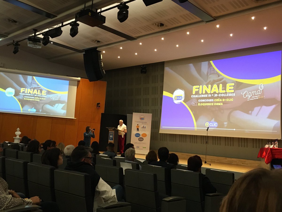 C’est parti pour la Finale Challenge Inter-College « Concours CRÉA D- CLIC et Éloquence OGMA » à l’auditorium de l’INSP à Strasbourg. Bonne chance aux candidats !