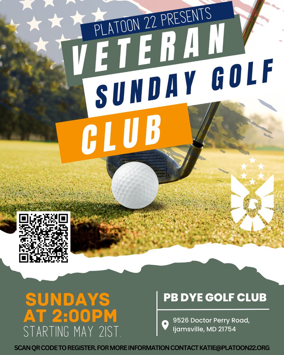 #SundayFunday golf club held at PB Dye Golf Club beginning May 21st. Golf Club includes a round of golf (tee off at 2 pm) and cart rental. 
Pre-registration is required and spots are limited. You can sign up as a single, pair or foursome. 
Sign up today bit.ly/3LWaSvT...