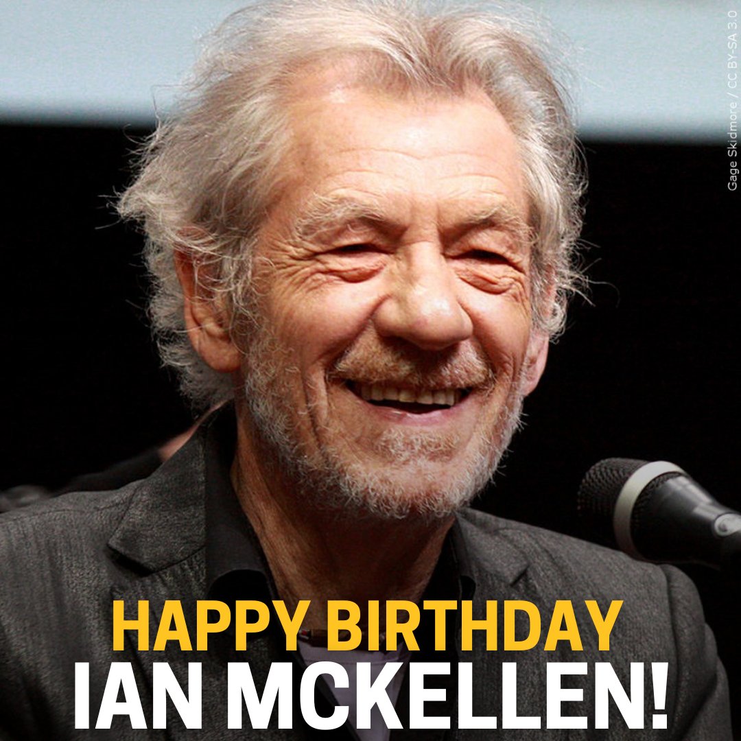 YOU... SHALL NOT... PASS... without wishing Ian McKellen a happy 84th birthday!!  