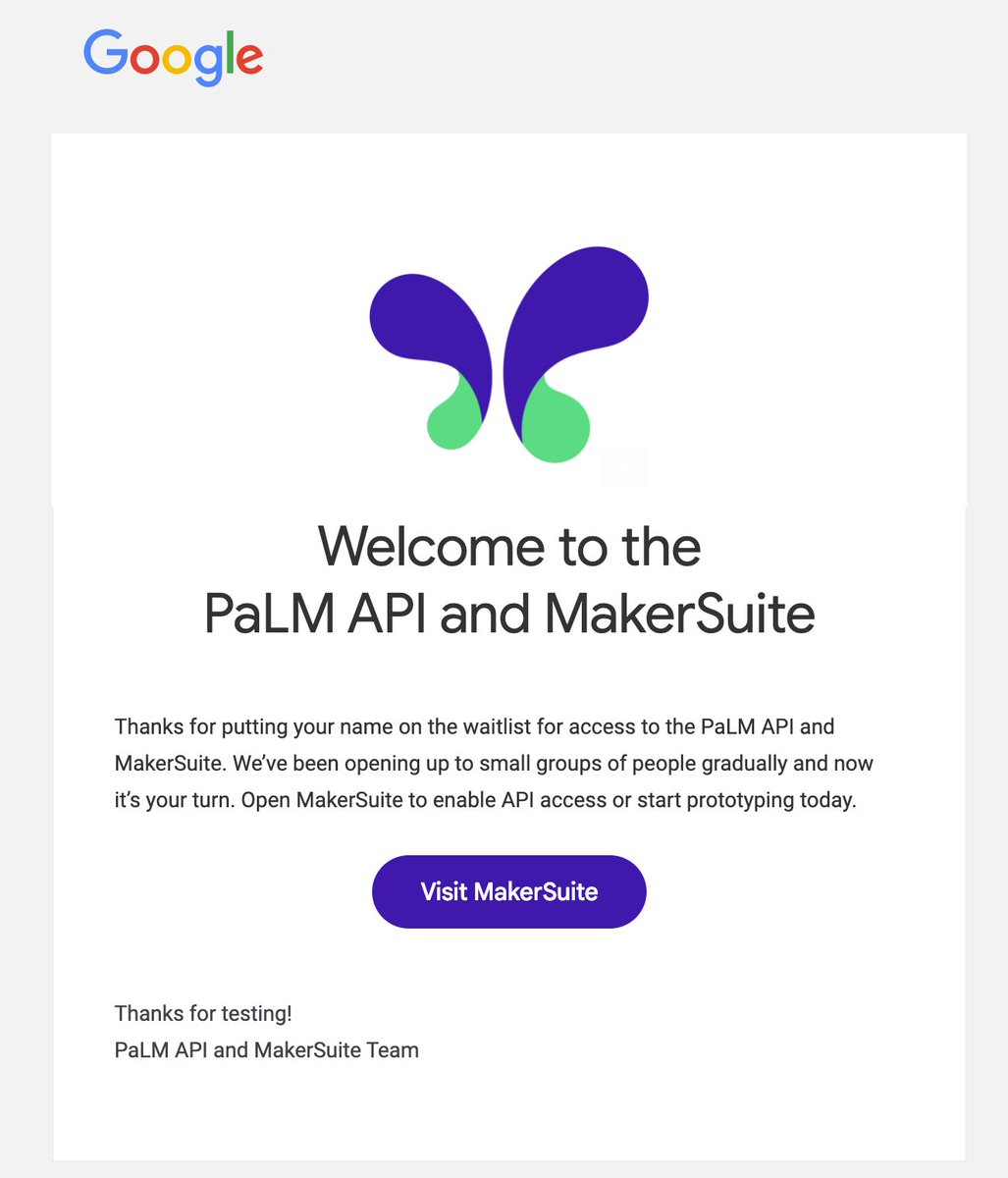 zinger_bee's tweet image. good new!
#PaLMAPI #MakerSuite