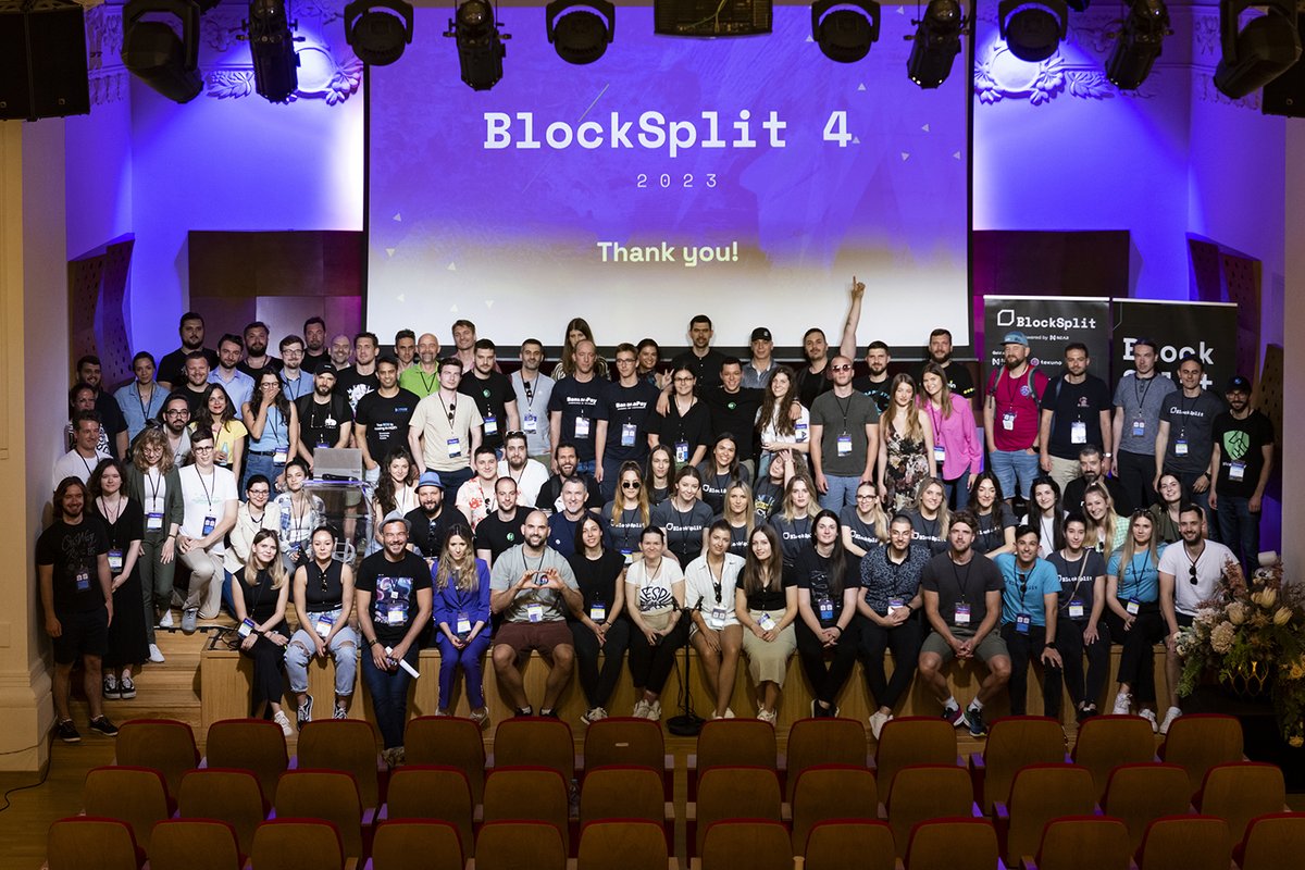 blocksplit's tweet photo. With a mix of joy and a hint of nostalgia, we officially wrap up BlockSplit4, bidding farewell to a truly remarkable year. 

We are immensely grateful to each and every one of you for your outstanding contributions, constant support, and unwavering enthusiasm throughout this extraordinary journey.

To our incredible sponsors: @NEARbalkan, @TekunoApp,  @Generalmagicio, @TenderlyApp, @Polkadot, @auroraisnear, @StarkWareLtd, @CalimeroNetwork, Digitalna Dalmacija, Digital Assets, @blankhq_co, @attic42, @Aleph__Zero, @ZeitgeistPM, @hydra_dx, @BifrostFinance, @Apillon, @ElectrocoinEU, @DeFiSaver, @lifiprotocol, @Infobip, @AstarNetwork, @WeAreRoute3, @SolityNetwork, @kriptomat, Hrdalo & Krnic Law Firm, @InnMindcom, @TheBloxOfficial, @solaxapp, @SpookySwap, @web3mine and many others.

Your commitment and generosity made this conference possible. Your belief in our vision and dedication to fostering innovation have been instrumental in creating an unparalleled experience.

To our brilliant speakers, thank you for sharing your knowledge, insights, and inspiring stories that have enlightened and motivated us all.

To our exceptional team and dedicated volunteers, the driving force behind BlockSplit4's success. Your commitment, passion, and hard work made this conference one to remember.

And to the attendees, we extend our heartfelt gratitude for your active participation, engaging discussions, and infectious energy. You are the heartbeat of BlockSplit, and your presence made this event truly exceptional.

As we bring this chapter to a close for this year, we invite you to reflect on the incredible connections made, the knowledge gained, and the memories created. Together, we have shaped the landscape of Web3.

But this is not the end; it is merely the beginning. Get ready to unleash your potential as we embark on the journey towards the next epic year of BlockSplit.

Once more, thank you from the depths of our hearts for your invaluable contributions.

Until we meet again at BlockSplit5, let's continue to push boundaries, inspire one another, and forge a future that surpasses our wildest dreams. ✨
🌊🌊