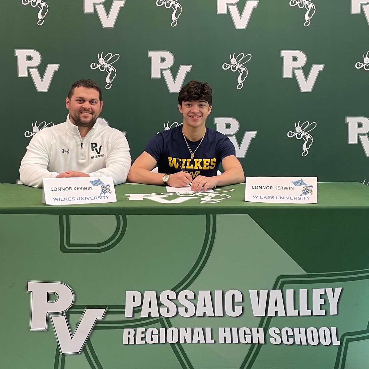 Congratulations to PV Wrestler, Connor Kerwin! This senior leader signed to continue his academic &amp; athletic future with Wilkes University. Best of luck to you, Connor! The PV Hornets are proud of you! #SwarmUp