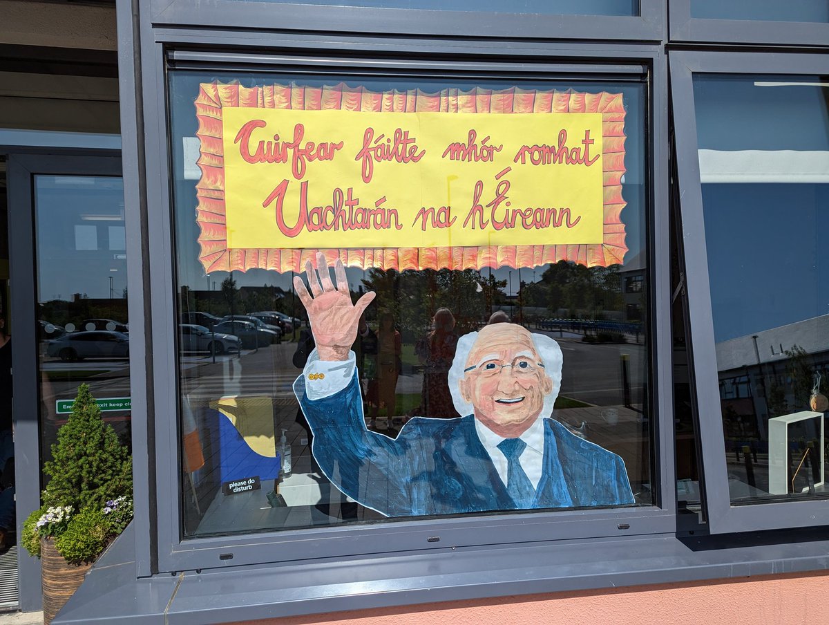 PresidentIRL's tweet photo. President Higgins today visited Lusk Junior and Senior National School, which is this year celebrating its 200th anniversary https://t.co/j7aXr2sQe7