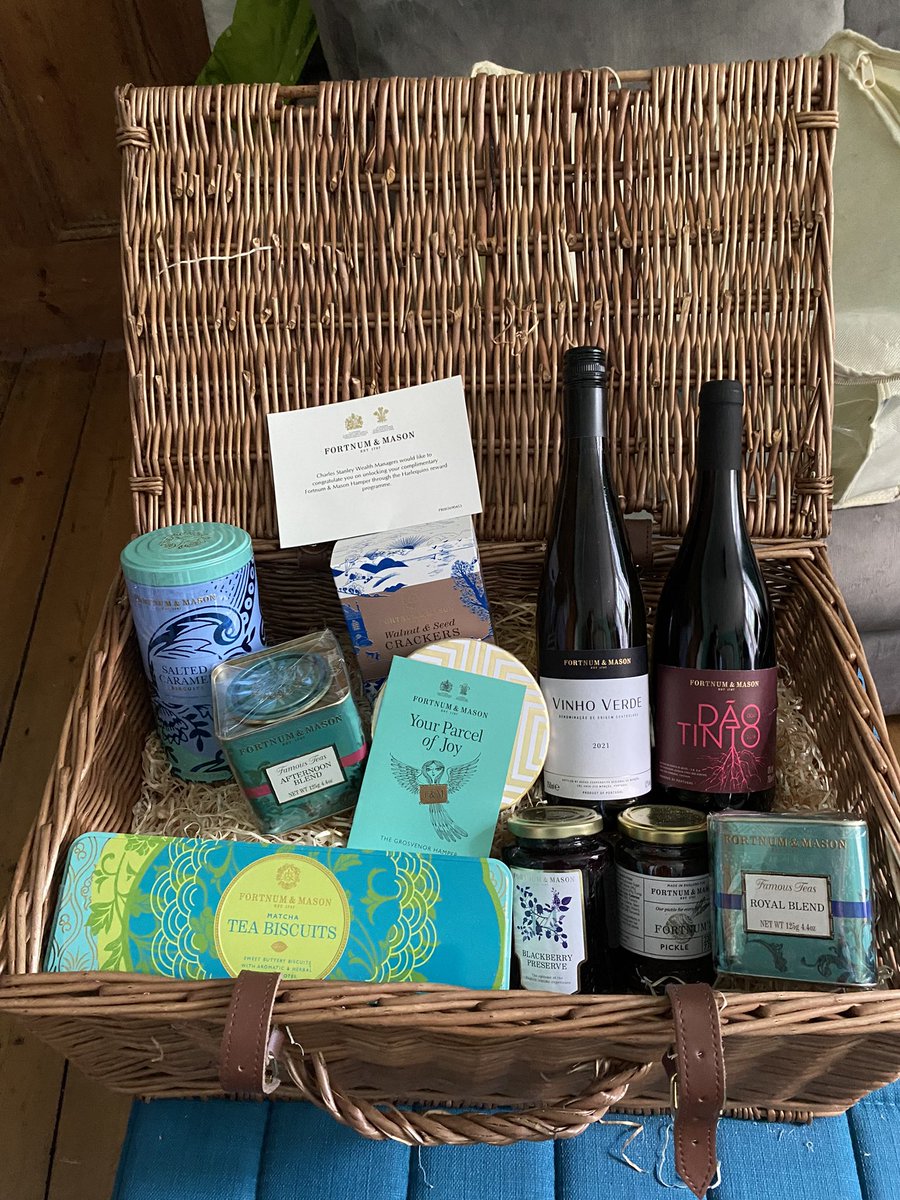 Massive thanks to <a href="/Harlequins/">Harlequins 🃏</a> and <a href="/_CharlesStanley/">Charles Stanley Wealth Managers</a> for my incredible <a href="/Fortnums/">Fortnum & Mason</a> hamper which arrived today.  Amazing season ticket rewards points offer. What a treat for the long weekend! #COYQ