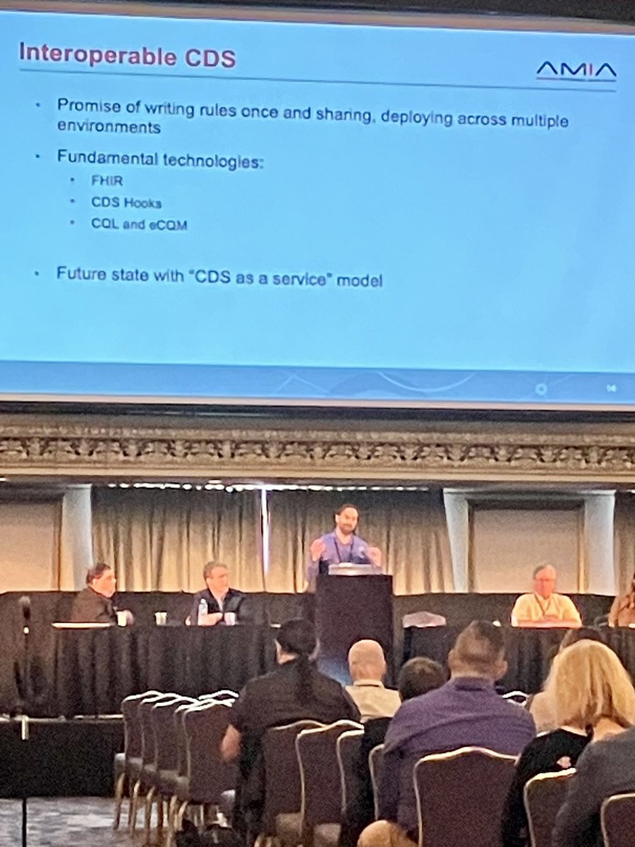 Where we (still) need to be: interoperable #CDS. Are we making progress toward sharing at scale? #S40 #CIC23 <a href="/AMIAinformatics/">AMIA</a>