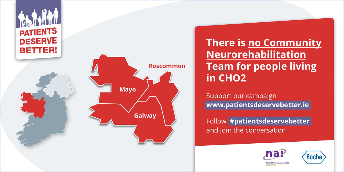 naiireland's tweet photo. Did you know that there is no community neurorehabilitation team for people living in the CHO2 area of Galway, Mayo &amp; Roscommon? There is still time to register &amp; join us on May 30th for the CHO2 launch to highlight the need to establish a team. Register  https://t.co/dEWW0dQ2FU https://t.co/PjbTFX8Yo0