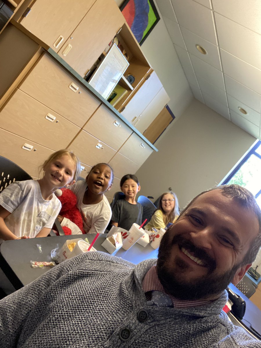 Reese won the raffle for lunch with Mr. Cole and three friends! We had a blast today!