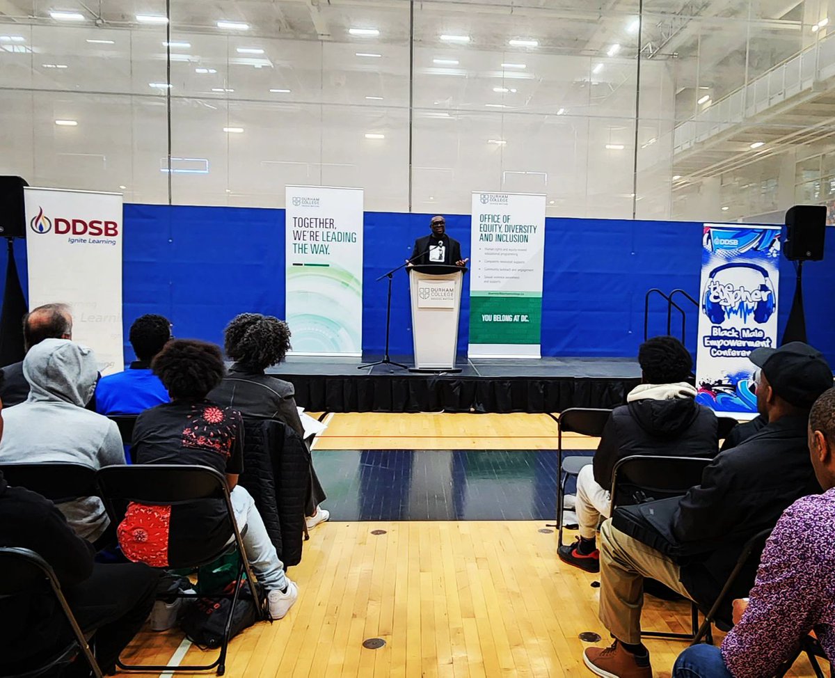 durhamcollege's tweet photo. 📷 by @thecypherddsb: "Be grateful. Be humble. Be proud to be Black." @trusteeslinton https://t.co/kTuD71cnG8