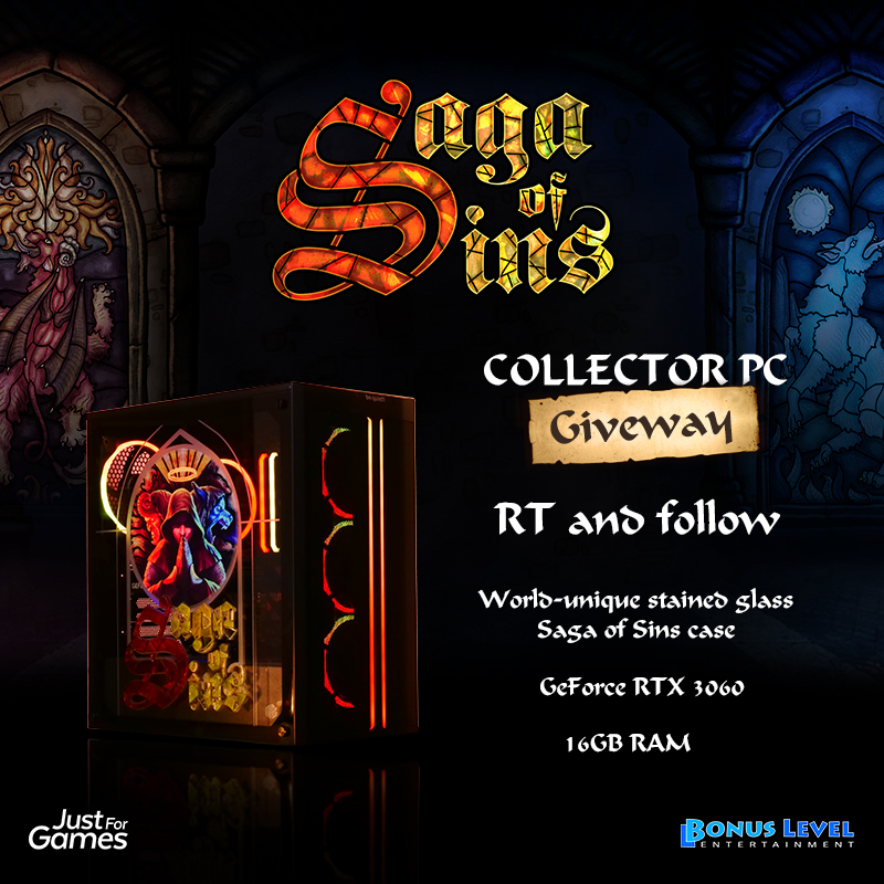 MaxEnt_Casual's tweet image. Win a world-unique stained glass Saga of Sins computer made by artist @EmiSpherePC 

To participate :   

1⃣ Follow @JustForGames  &amp;amp; @BonusLevelEnter
2⃣ Retweet this post   

⏳End June 15, 2023.⏳

#giveaway #Pcgiveaway #GiveawayAlert