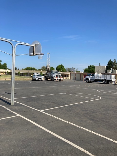 The first phase of construction has begun at The Studios @ Central and Ishi Hills Middle School for the new outdoor, covered basketballs and PE structures!