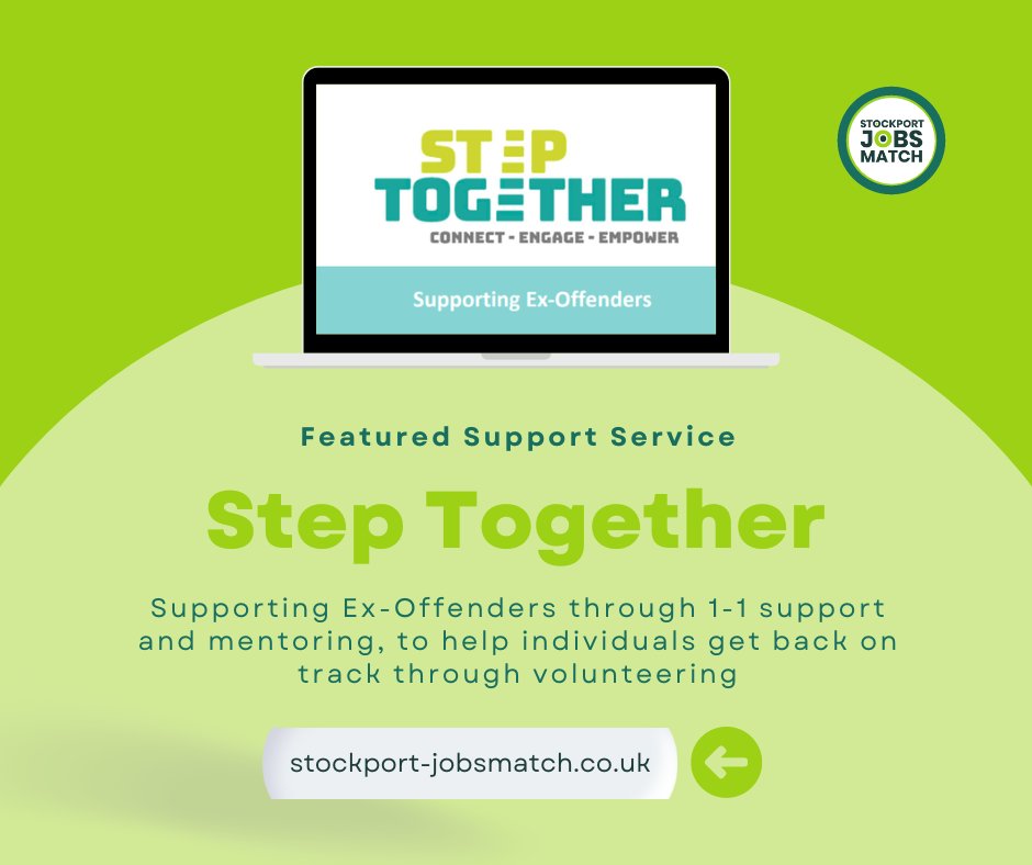 Do you have a #criminalrecord and need help getting things back on track?

Step Together support ex-offenders across #GM with #mentoring, #training & #volunteer projects to overcome barriers, apply for jobs and find work. Learn more 👇

bit.ly/3bftMiD
#exoffenders