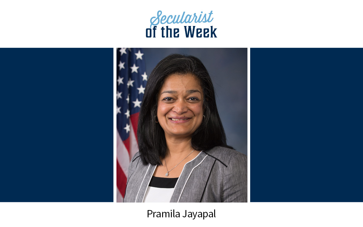 FFRF Action Fund commends <a href="/RepJayapal/">Rep. Pramila Jayapal</a> for her leadership over “Sex Ed for All Month,” naming the Congressional Freethought Caucus member its “Secularist of the Week.”