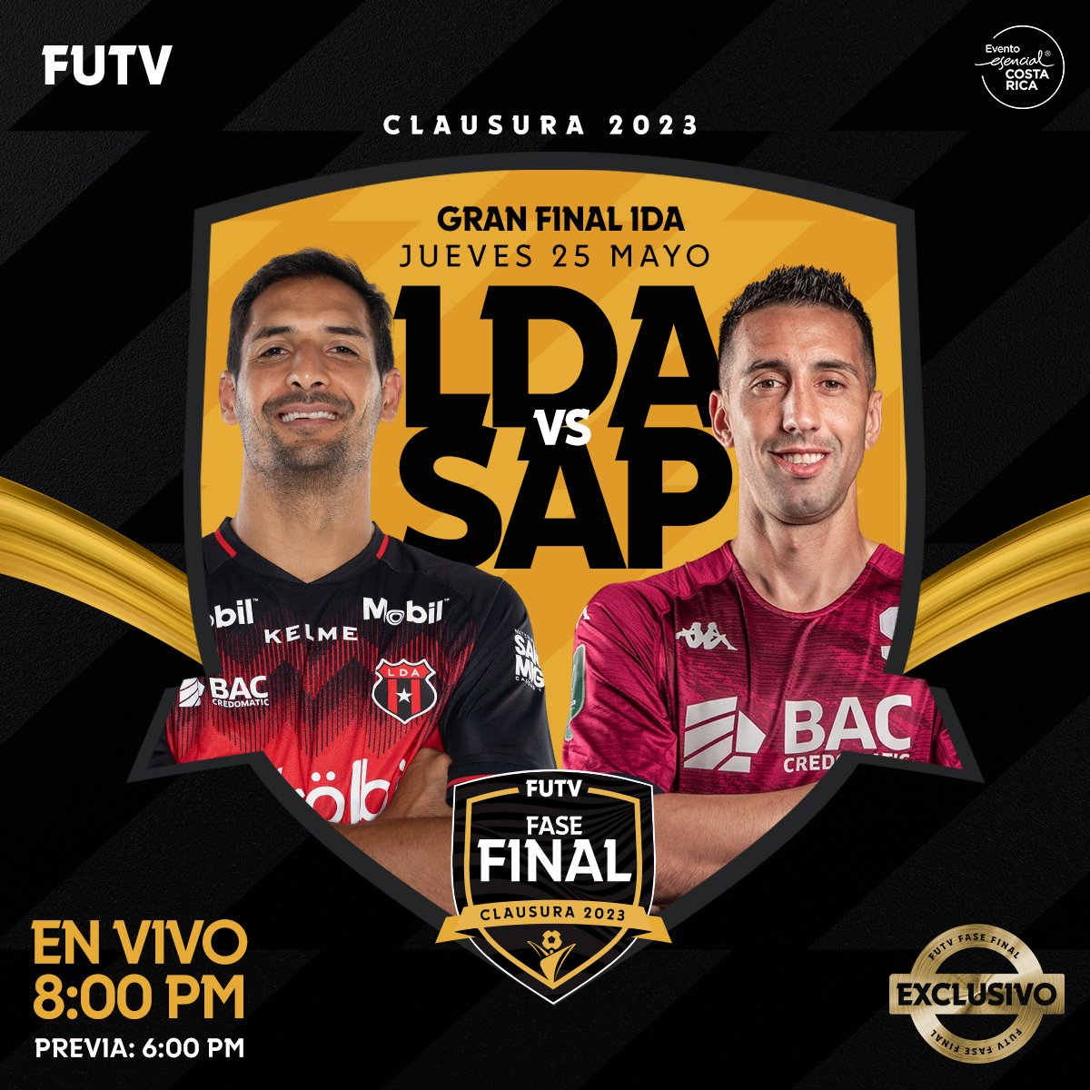 FUTVCR's tweet photo. 🏆 | Clausura 2023 / Gran Final Ida
🆚 | Alajuelense vs Saprissa
🏟 | Morera Soto
⏰ | 8:00 pm
📺 | FUTV
#FINALESxFUTV 😉 https://t.co/glBoTnl5mW