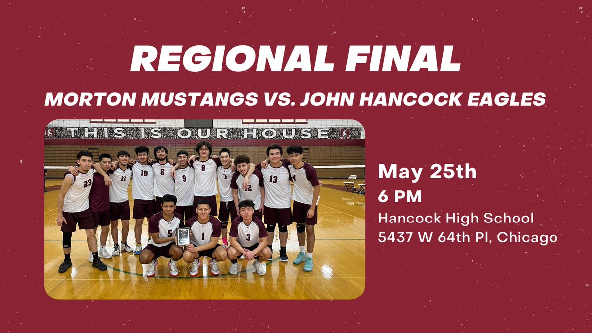 Join us for the regional final tonight!!!! #mortonpride <a href="/MortonAthletics/">Morton Athletics</a>