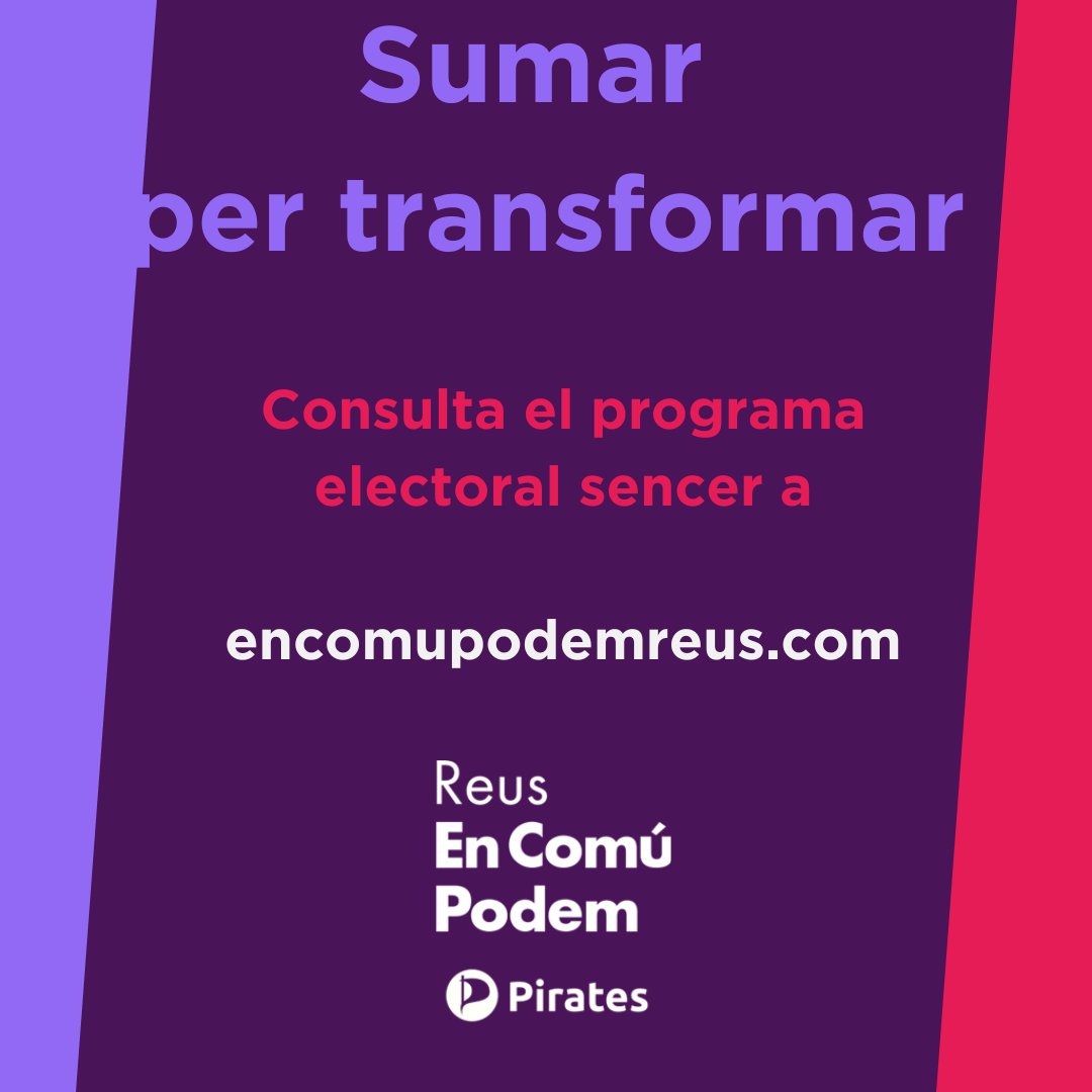 🎓 Les ciències i el coneixement són un altre dels motors de la nostra societat.
Volem facilitar la recerca aplicada als problemes de la ciutat i l'accés al coneixement als veïns i veïnes de Reus.
Us presentem les propostes més destacades 👇🏼

#SumarPerTransformarReus 🟣🏴‍☠️