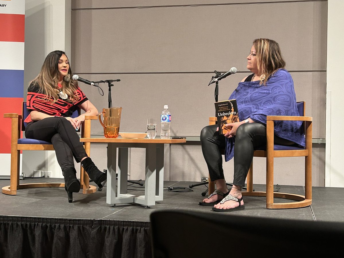 bjbenham's tweet photo. @AngelaSterritt What a wonderful event with the amazing @AngelaSterritt. Great to hear the discussion with APTN Jounalist, Tina House. Great to hear how Angela got into journalism and to be reminded that colonialism is alive and well in Canada. Can’t wait to read Unbroken. https://t.co/1I1gCdqv1c