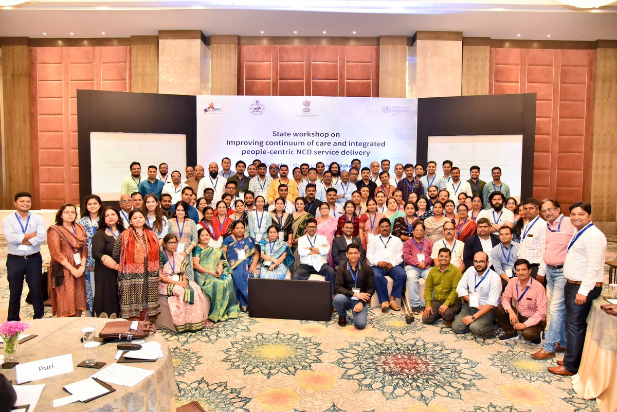 Continuum of Care in NCDs_State Workshop at Odisha State_India for Program managers. 75 by 25 Mission: State commits - 2,400,000 hypertensives + 700,000 Diabetics on Standard care by 2025. Roadmap discussed. Implementation research in NCDs introduced. Thanks for NORAD support.