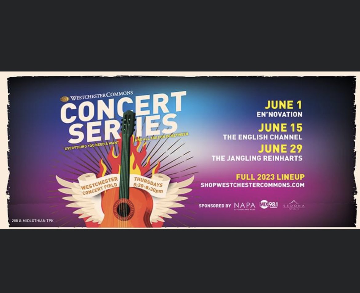 Music this summer #RVA #WestchesterCommons