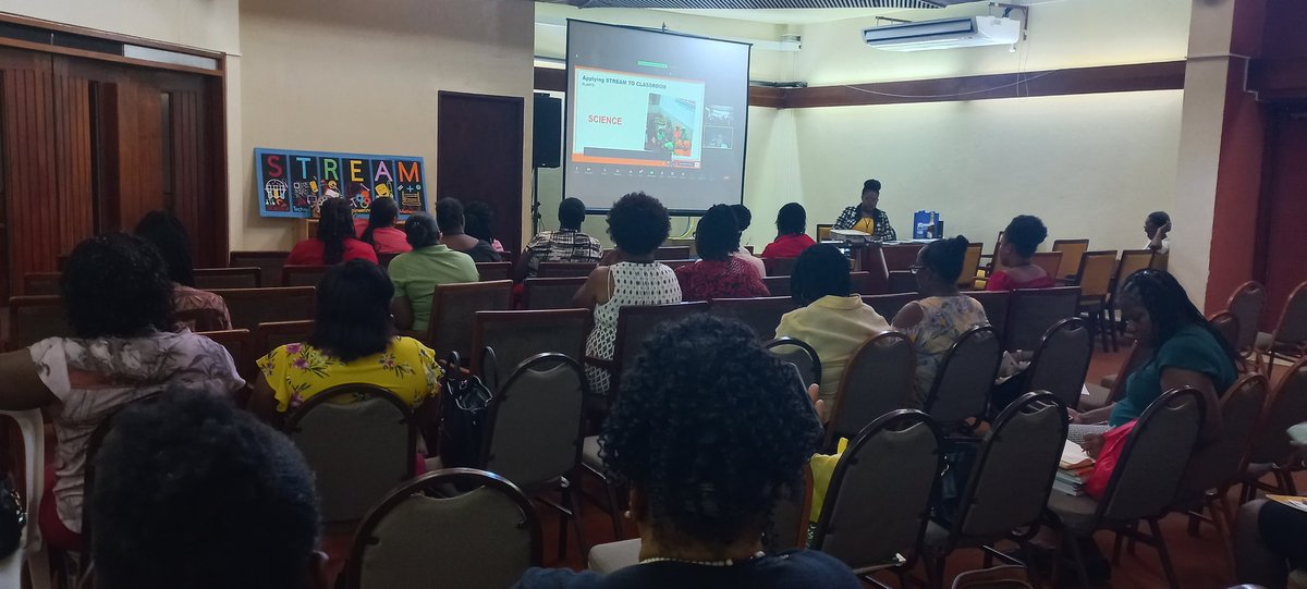 STREAM Room FULL. Learning how to take our children to the next level through meaningful engagements: Science Technology Reading Engineering Arts Mathematics <a href="/BeeAronson/">Bee Aronson</a> <a href="/ECCJA/">Early Childhood Commission</a> <a href="/golebourne/">Kadeem Golebourne ECC</a> <a href="/jodianvg/">Vanessa Ragbar</a> <a href="/jovialjady/">Jadine Soltau</a> <a href="/PaulineJemison/">Pauline Jemison-Anderson</a> <a href="/tkmsingh/">Trisha K Williams-Singh</a> <a href="/TreasuredHowelK/">Kasia Howell</a> #ECCPDI2023