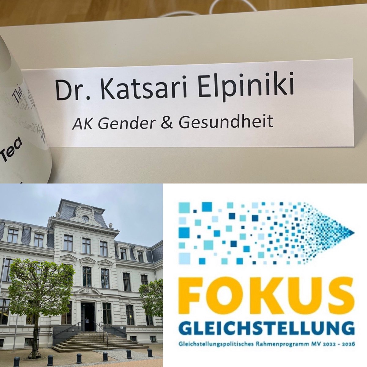 📌 Fokus Gleichstellung!📌
Ich freue mich sehr den ▶️Arbeitskreis Gender und Gesundheit MV bei der 
▶️ Erstellung des Gleichstellungspolitischen Rahmenprogramms MV zu verteten #gesundheit #gender @Ministerium für Justiz, Gleichstellung und Verbraucherschutz MV