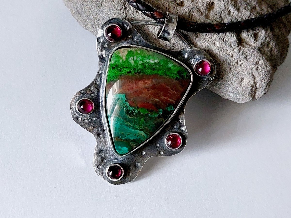 Excited to share the latest addition to my #etsy shop: Green Stone Pendant, Large Stone Pendant, Parrot Wing Necklace, Unique Art Jewelry, Silver and Green, Unique Gift etsy.me/3MU0tCE #green #silver #no #chrysocolla #stone #artdeco #bezel #ethicalgemstones #gr