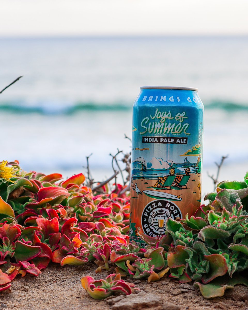 Summer in paradise ☀️. #JoysOfSummerIPA #GoodBeerBringsGoodCheer #PizzaPortBrewingCo