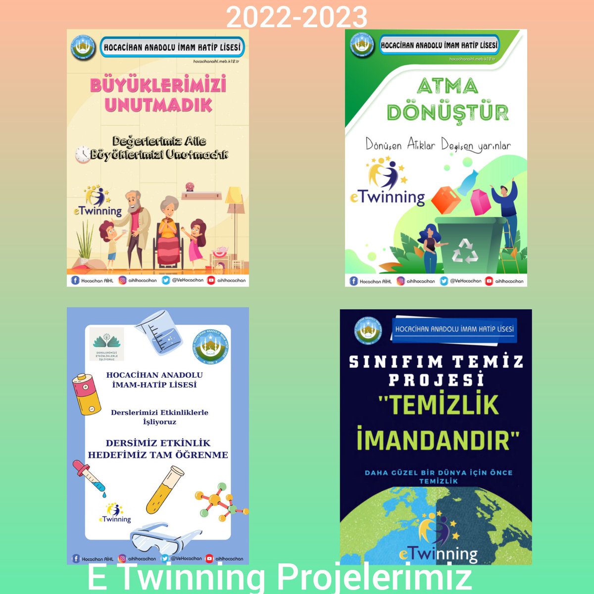 2022-2023 E Twinning Projelerimiz emeği geçen herkese teşekkür ederiz. <a href="/VeHocacihan/">Hocacihan AİHL ve İHO</a>