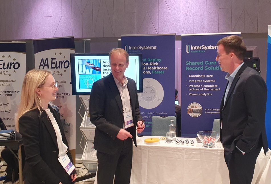 InterSystemsUKI's tweet photo. Another productive day in Ireland on the final day of the @HealthIreland 23. The InterSystems stand has been busy giving our team of John Kelly and Kerry Kirkham the opportunity to discuss the priorities and challenges for digital health globally.
#FHSummit23 https://t.co/5azM2eGUm5