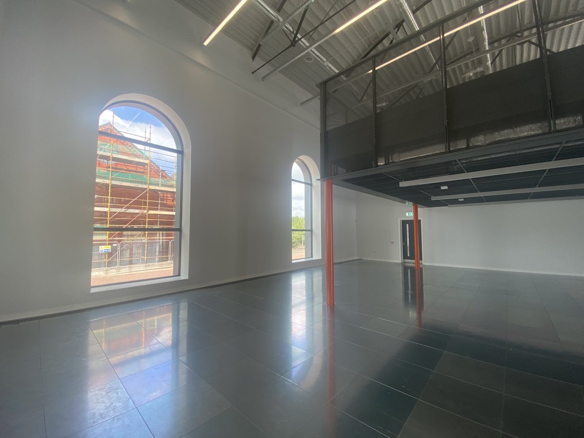 martin_mckay's tweet photo. Brilliant visit to #EastWorks Glasgow today. This former gasworks building has been carefully repurposed by @INCH_arch & @SheppardRobson for @clydegateway with connection to a district heating system it is the reuse and renewal of a heritage asset in a sustainable way. Not my ๐ https://t.co/vPvkgb4Dqj
