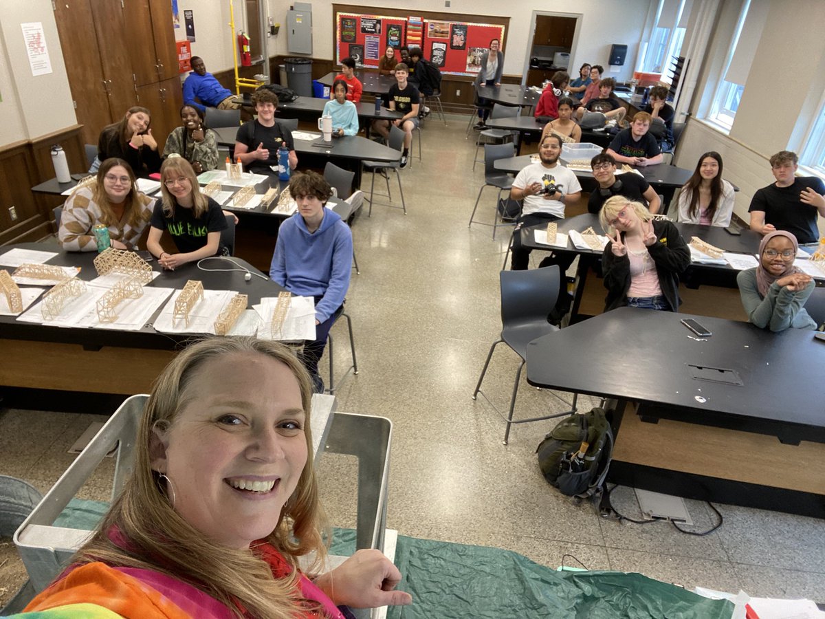 M_Lestina's tweet photo. Bridge Day, Best Day! @JBacon23 #iccsd #PHYSICS #toothpickbridge https://t.co/S3ZkCg97A8