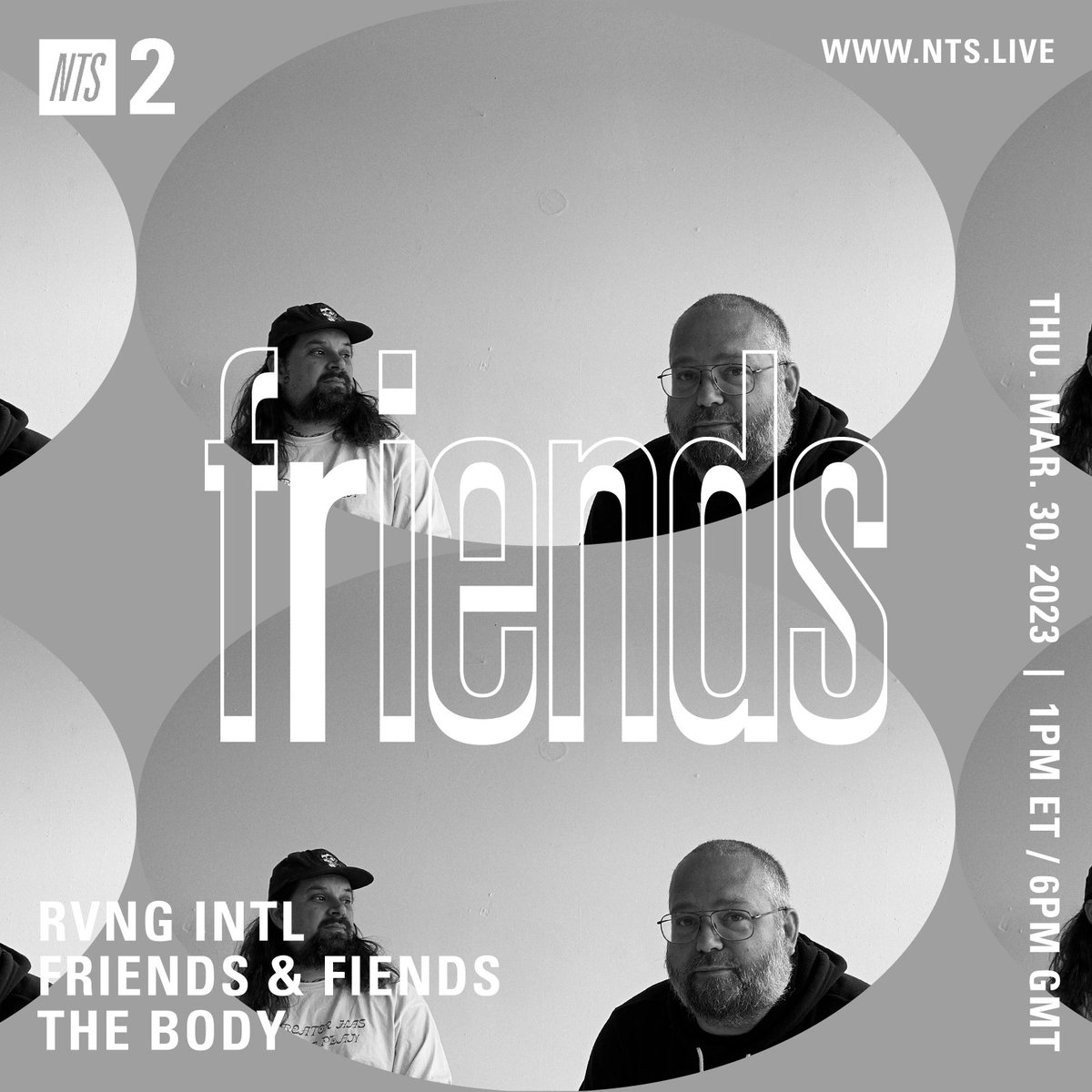 ahead of some bonkers news next week for fans of existentially terrifying music, the body take over our monthly friends &amp; fiends residency on <a href="/NTSlive/">NTS Radio</a> today at 1 pm est / 6 pm gmt. neck breakers from brainkillers, bones &amp; natty, general levy, + much more nts.live/shows/rvngintl