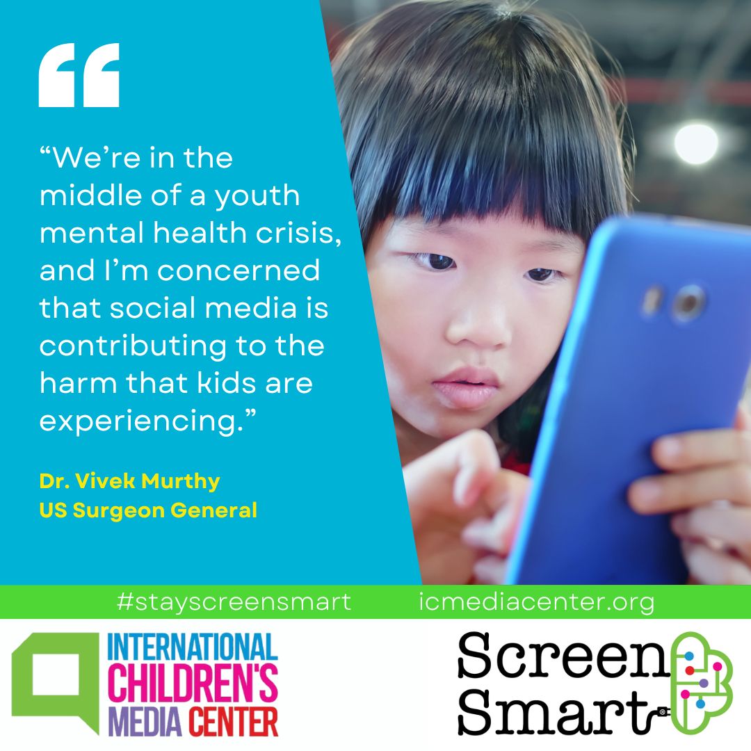 ICMediaCenter's tweet image. US Surgeon General says Social Media presents &apos;profound risk of harm&apos; for kids. Read more HERE bit.ly/3BUvQqw   This is why ICMC&apos;s Screen Smart solutions start in early childhood. Just sayin&apos;.
#StayScreenSmart #Summerlearningloss  #summer #coviewingforsummer