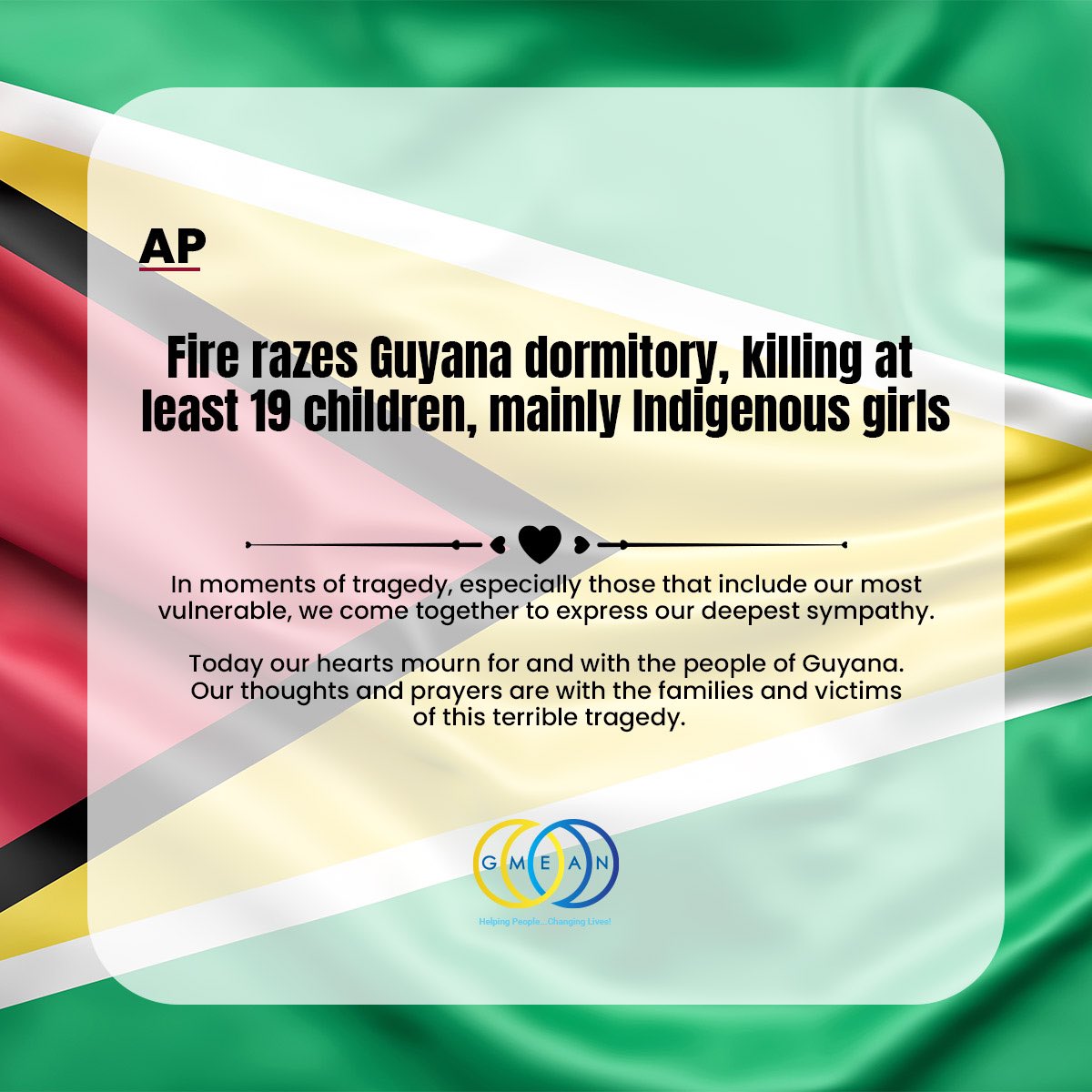 gmeanetwork's tweet photo. Our hearts are with you Guyana!!! Your pain is our pain!!! https://t.co/fjXOrNQU2A