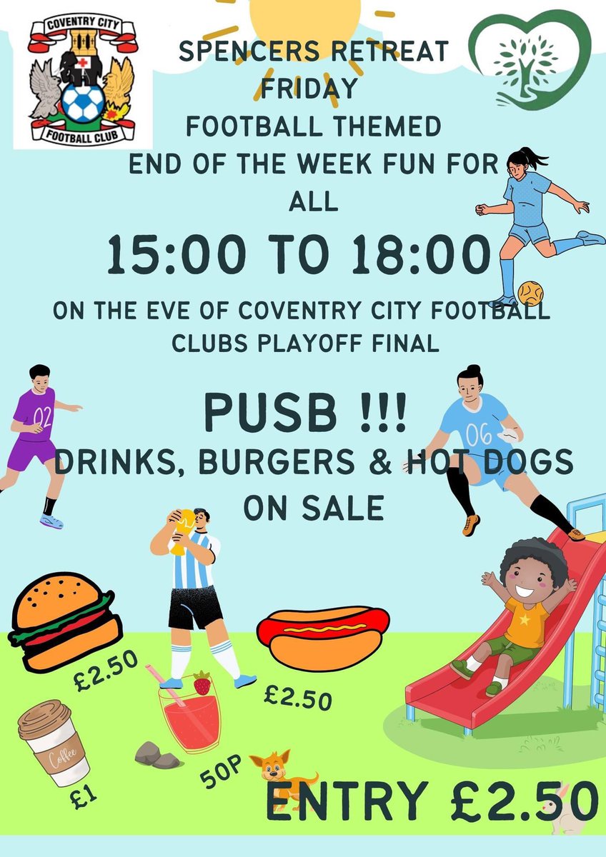 Tomorrow after school stay and play! Jiggsy's inflatables will be up and ready to play with. Hotdogs and quarter pounders available to buy. Perfect end of term treat and saves cooking tea! Open to all #PUSB 🩵