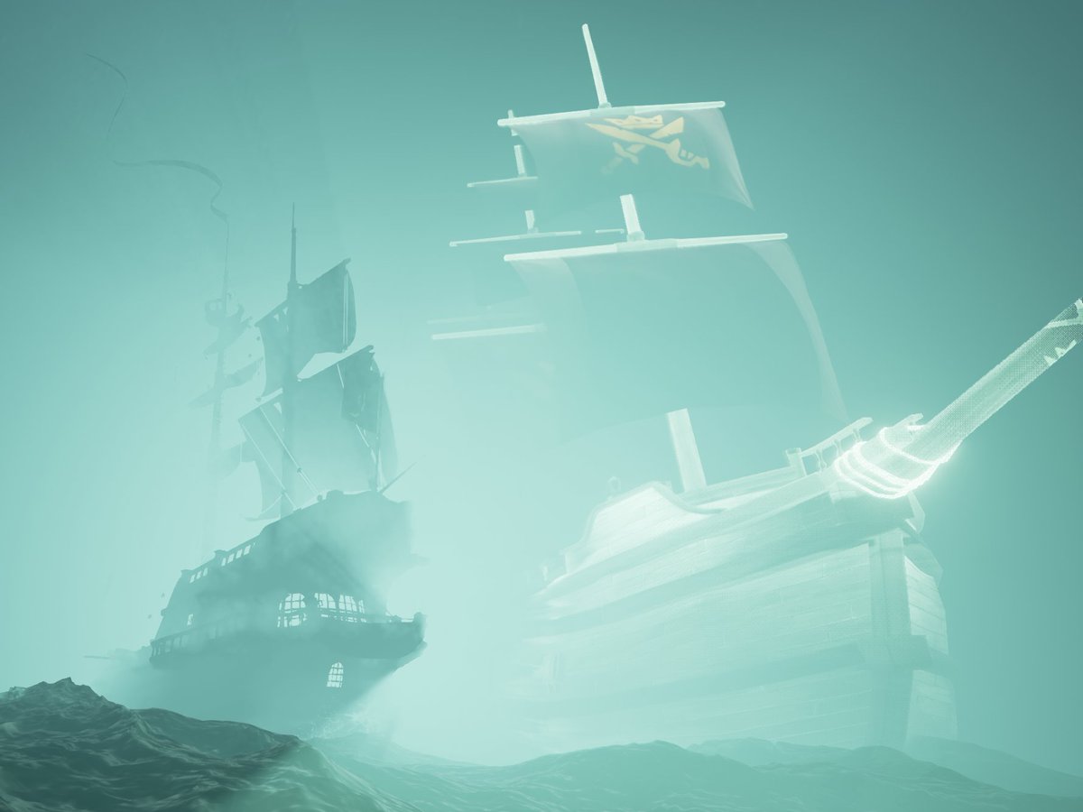 Two mysterious ships passing in the mists
<a href="/SeaOfThieves/">Sea of Thieves</a> #SoTShot #SeaOfThieves