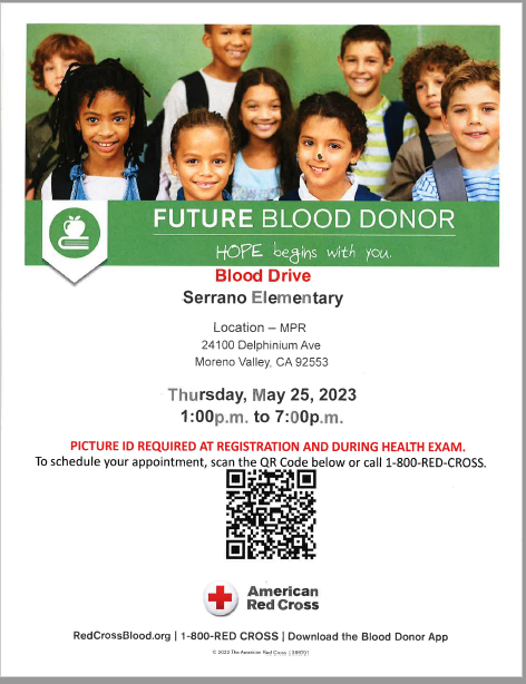 Today at Serrano Elementary! No more appointments available but walk-ins are welcome!!