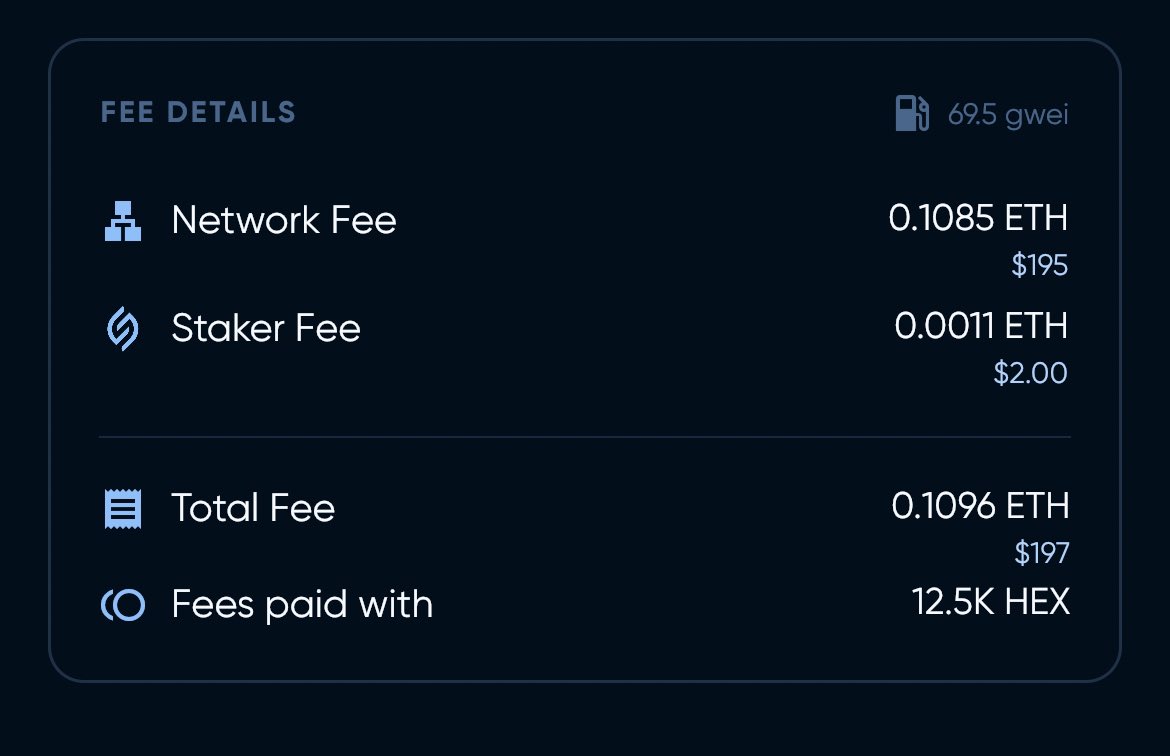 FranckAudrain's tweet photo. Look my end stake fees… 😳
$PLS is 120X cheaper than $ETH… #facts 
That’s why @RichardHeartWin created $PLS https://t.co/tS0wnVsN4O