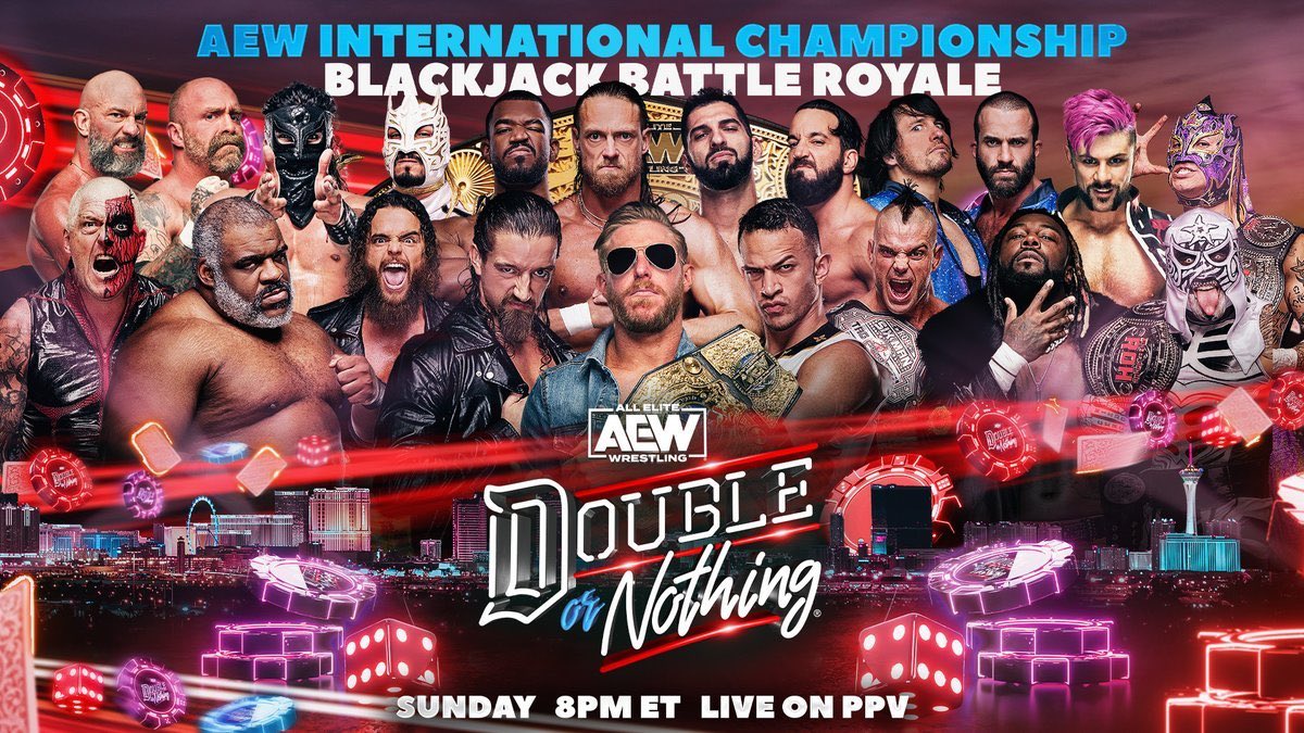 I get people wanting #RickyStarks vs #JayWhite & #KeithLee vs #SwerveStrickland added, but then we run into the “too many matches, bloated ppv” problem #AEW has had. 

Damned if you do, Damned if you don’t. A battle royal allows for fun booking at least. 

#DoubleOrNothing