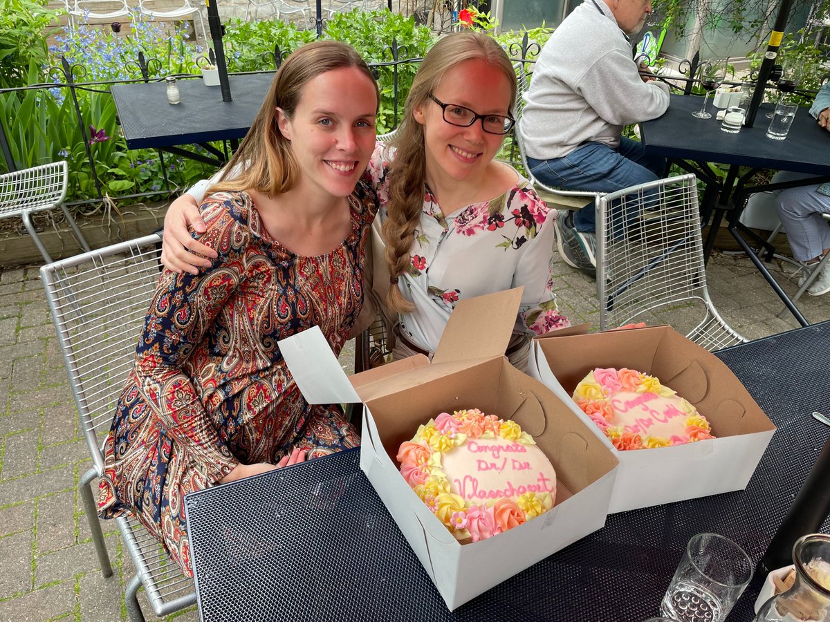 Michael Rauh (@qmypath) on Twitter photo 🎉🤩A unique Canadian Double-Double🍁🍁
Congrats to Dr/Dr Caitlyn Vlasschaert <a href="/DrFlashHeart/">Caitlyn Vlasschaert</a> & Dr/Dr Elina Cook <a href="/ElinaKCook1/">Elina K. Cook</a> on your recent PhD defences & completion of #CIP & #MDPhD training <a href="/QueensUHealth/">Queen's Health Sciences</a>. Model #WomenInSTEM along with lab alumni @AlyssaHCull <a href="/CFerrone95/">Christina Ferrone</a>.💪👩🔬❣️ 🎉🤩A unique Canadian Double-Double🍁🍁
Congrats to Dr/Dr Caitlyn Vlasschaert <a href="/DrFlashHeart/">Caitlyn Vlasschaert</a> & Dr/Dr Elina Cook <a href="/ElinaKCook1/">Elina K. Cook</a> on your recent PhD defences & completion of #CIP & #MDPhD training <a href="/QueensUHealth/">Queen's Health Sciences</a>. Model #WomenInSTEM along with lab alumni @AlyssaHCull <a href="/CFerrone95/">Christina Ferrone</a>.💪👩🔬❣️