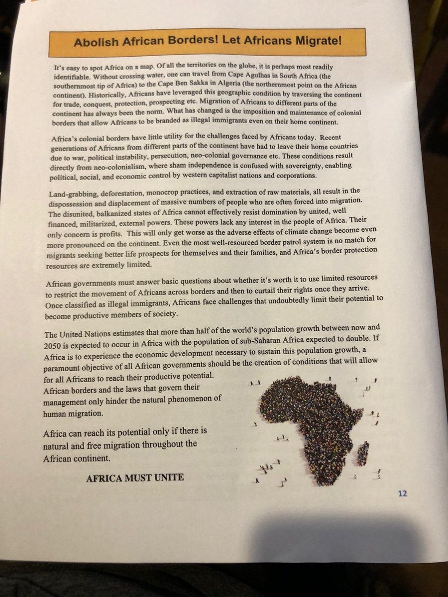 We @AfrikaYouthM support  #BorderlessAfrica the free movement of African people in Africa.

#AfricaYouthMovement
#AfricansRising
#LetOurPeopleMove 
@hardiyakubu @africansrising