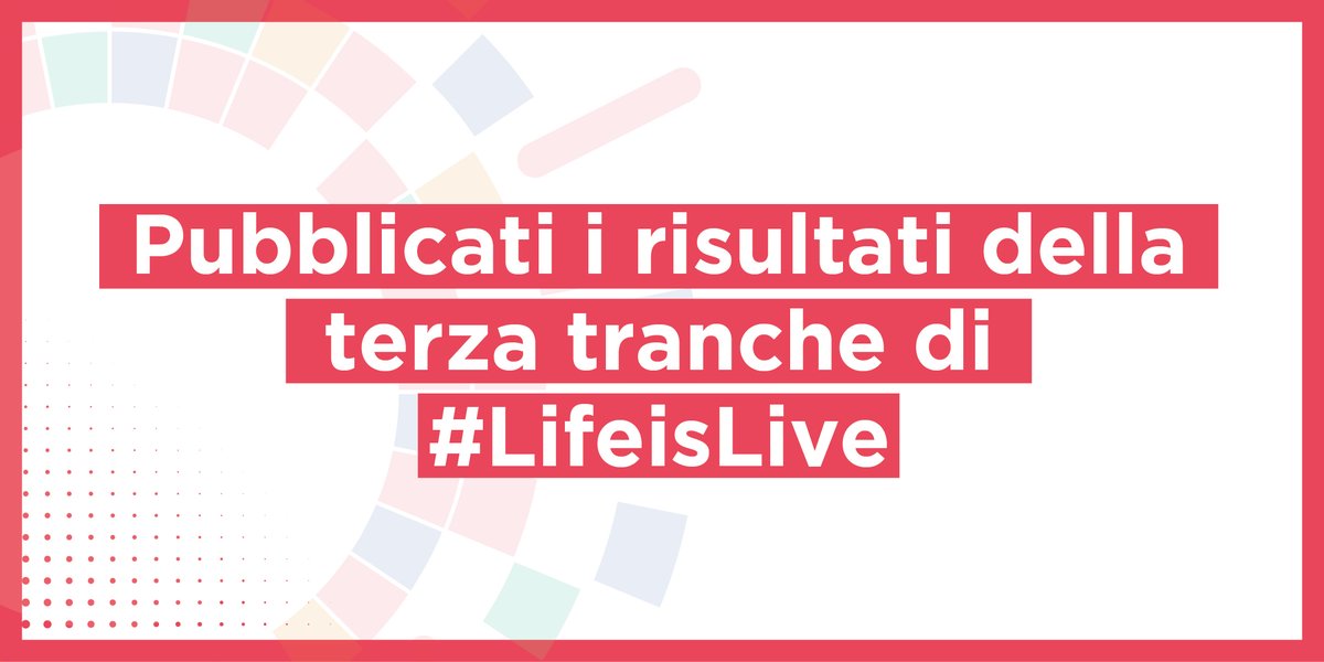 Pubblicati i risultati della 3a Tranche del Bando #LifeisLive!
Se hai inviato la tua candidatura, controlla l'esito qui: smart-it.org/life-is-live/e…
Se non l'hai ancora fatto, invia il tuo progetto culturale alla 4a Tranche, in scadenza il 30/06.
<a href="/FondCariplo/">Fondazione Cariplo</a>