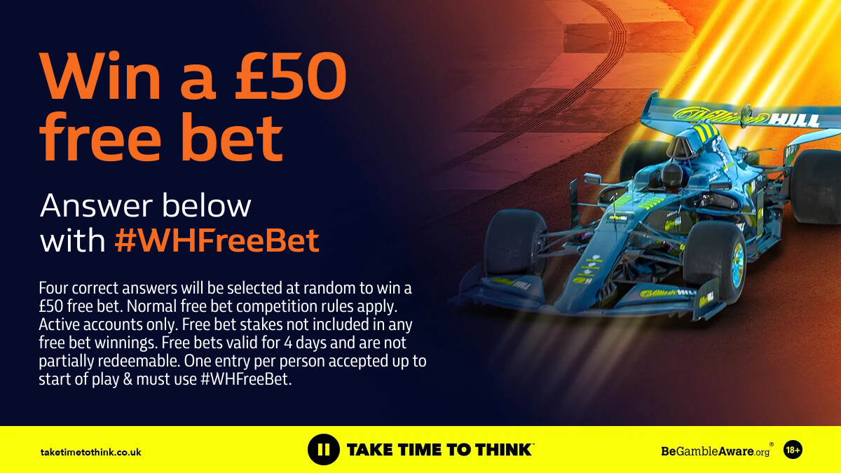 #WHFreeBet Competition 🏁  Which F1 Driver won the Monaco Grand Prix last year? 💰  Four correct answers that reply using #WHFreeBet will be randomly selected after 5pm tonight to win a £50 free bet. 18+ | Terms - wh.bet/WHFreeBetTCs