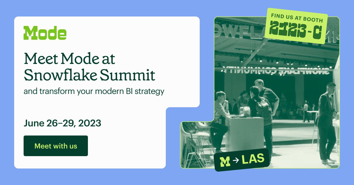 ModeAnalytics's tweet photo. Hey Y'all! We're going to Snowflake Summit and have a LONG list of events 🎤 , talks ☕ , and activities 🎳 to meet at and geek out over data! Check out our events line-up here ➡️  https://t.co/YSQ8iiUfd8 #SnowflakeSummit https://t.co/sAsve4ez5l