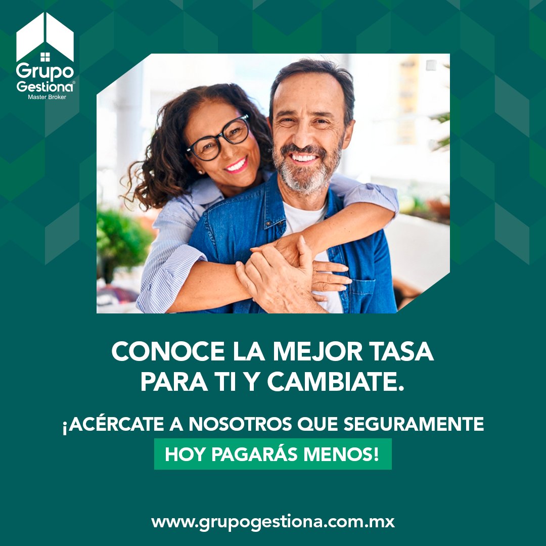 Cambia tu hipoteca con las mejores condiciones del mercado con la asesoría de #GrupoGestiona. Con nosotros termina antes de los esperado y organiza mejor tus finanzas. 

#AsesoríaPatrimonial #SustitucióndeHipoteca #CompradeTerreno #Liquidez #CompraTuCasa #México