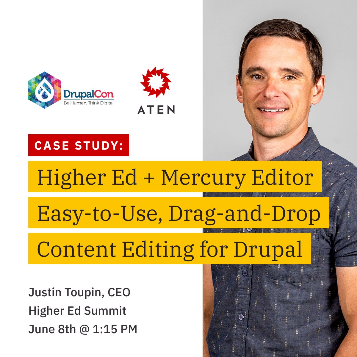 atendesign's tweet image. We're honored to sponsor the Higher Ed Summit at @drupalcon! Aten's CEO, Justin Toupin will present a case study about implementing Mercury Editor, the drag-and-drop Drupal publishing tool for higher ed websites.
hubs.ly/Q01Q65BN0
#drupalcon2023 #drupalconpittsburgh