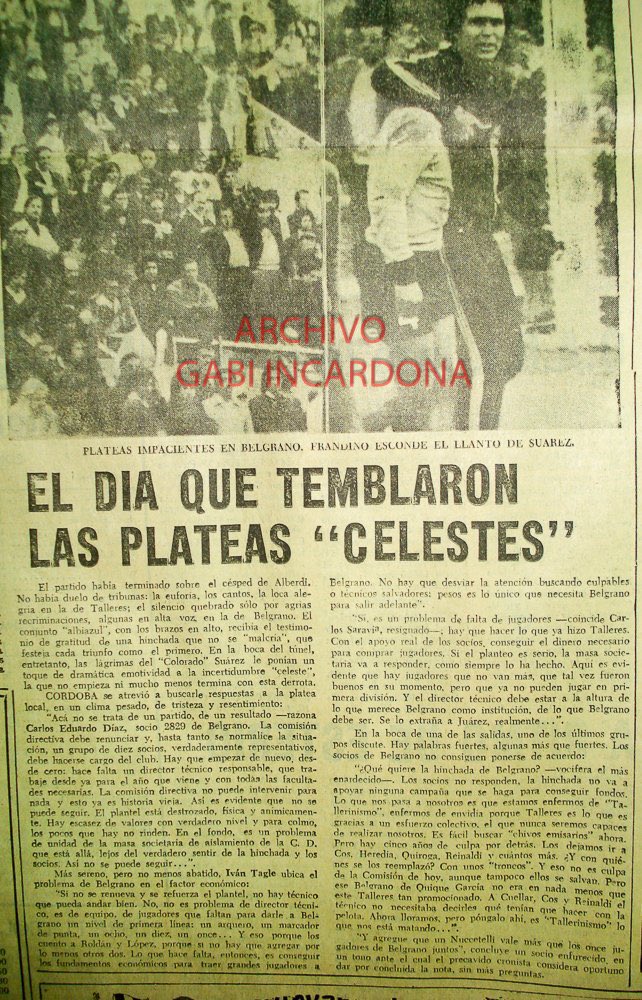 GabiIncardona17's tweet photo. 47 años de la noche que Humberto Bravo hizo templar de furia al Gigante de #Alberdi.Apenas 17 días después del 4-0 en la #Boutique (#AperturaLCF),#Talleres debutó en el #ClausuraLCF y el "Tigre" gritó los cuatro goles para doblegar a #Belgrano. ¡Los dejó enfermos de Tallerinismo! https://t.co/vHPLtXMSHD