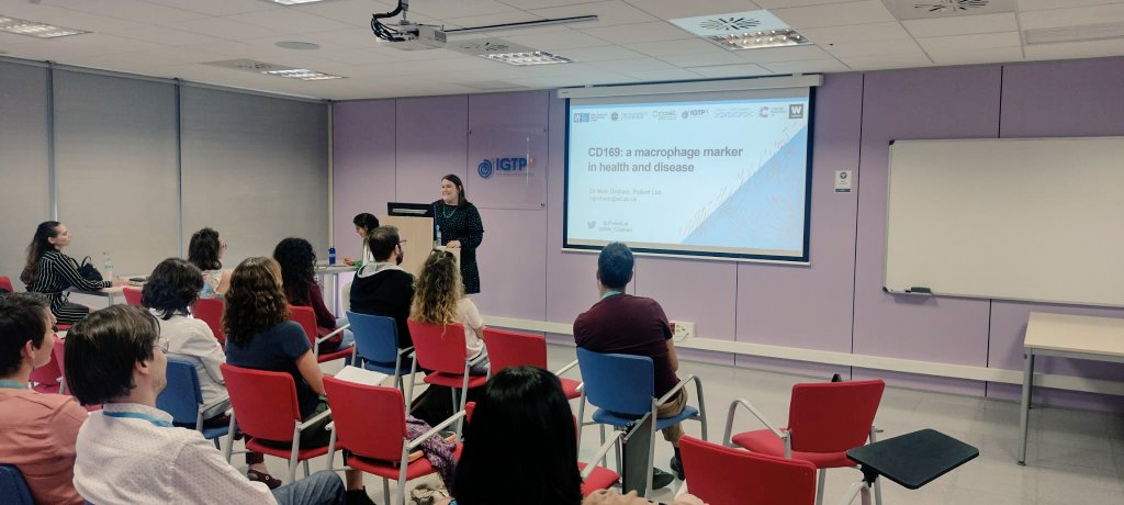 Nikki_CGraham's tweet image. Great week spent @Innate_IGTP  for the @MyeInfoBank @COSTprogramme STSM to optimise immunostaining for a #macrophage biomarker panel. Big thank you to Dr Maria Rosa Sarrias and @TonyPau05321718 for hosting us, organising the experiments and a delivering a fantastic symposium.