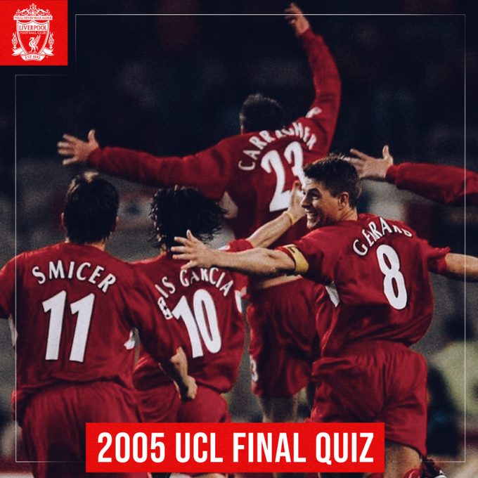 LFCTV GO (@lfctv_go) on Twitter photo Test your knowledge of the 2005 Champions League final with our quiz π
Can you get 10/10 in our Istanbul 2005 quiz?
more:π±πΊπ <a href="/LFCTV_GO/">LFCTV GO</a>  | #LFCTV_GO
<a href="/LFC/">Liverpool FC</a> |  #LFC  |  #YNWA  |  #AXA Test your knowledge of the 2005 Champions League final with our quiz π
Can you get 10/10 in our Istanbul 2005 quiz?
more:π±πΊπ <a href="/LFCTV_GO/">LFCTV GO</a>  | #LFCTV_GO
<a href="/LFC/">Liverpool FC</a> |  #LFC  |  #YNWA  |  #AXA