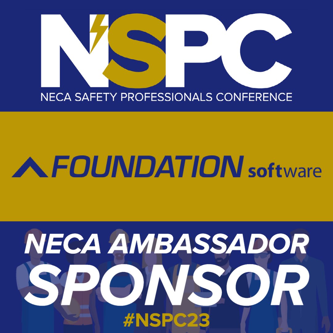NECA thanks <a href="/FoundationSoft/">Foundation Software</a> for being a NECA Ambassador Sponsor!⚡

Learn more about Foundation Software 👉 hubs.ly/Q01RbXt70

#WeAreNECA #NSPC23
