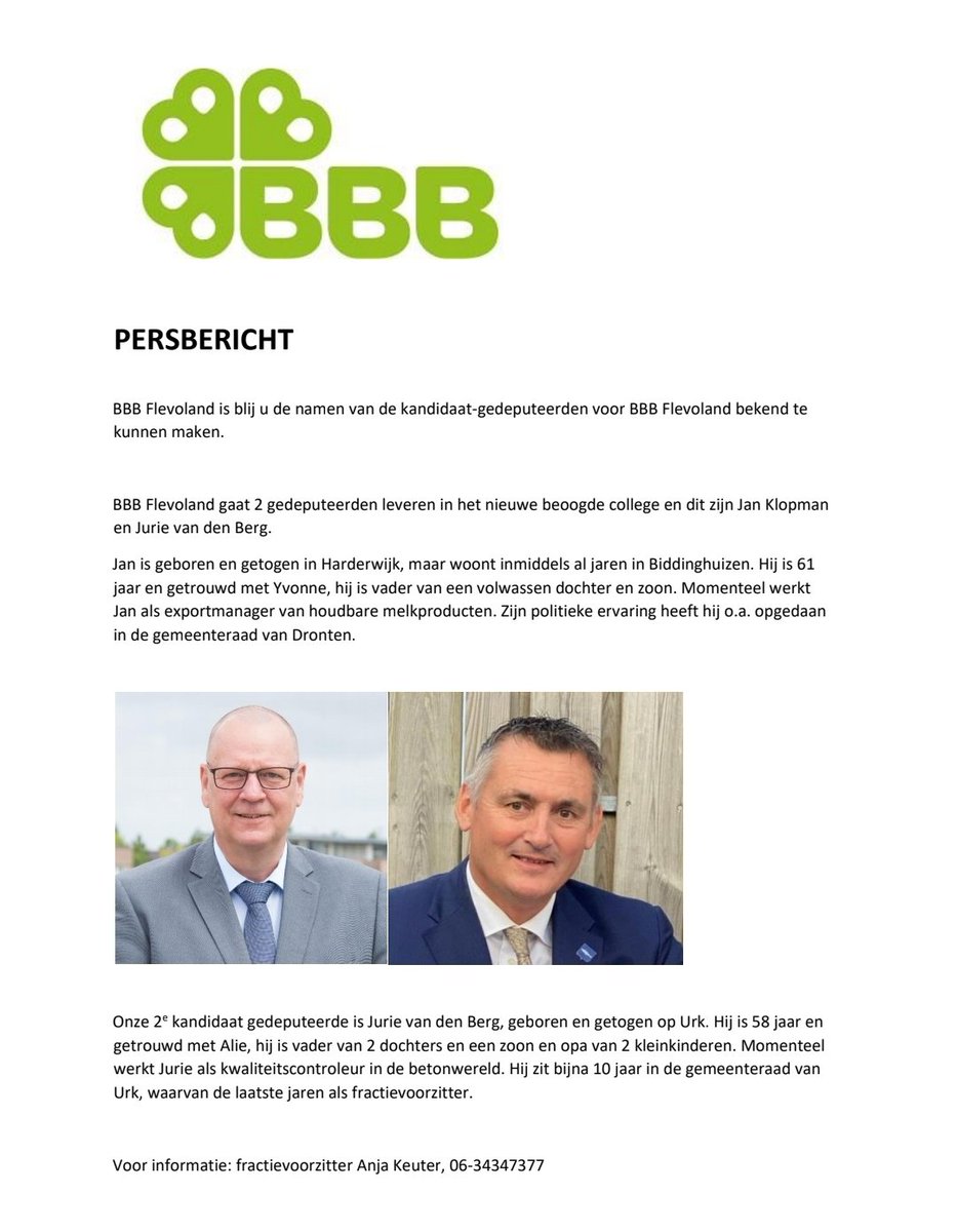 Persbericht!